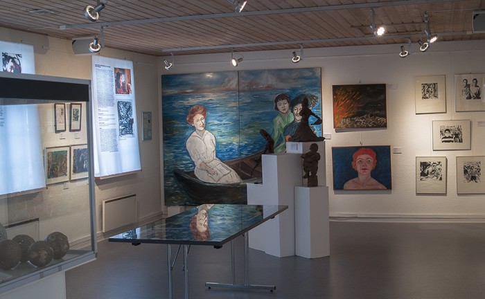 Foto fra udstillingen Krigen i Haderslev, 2014.